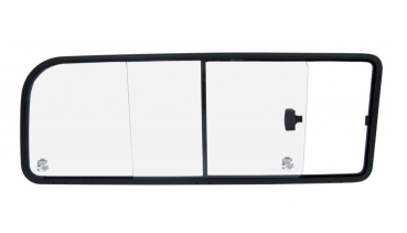 Schiebefenster Fenster Glas hinten rechts VW Bus T2 67-79 Fenster Karosse Schwarz Sliding Window